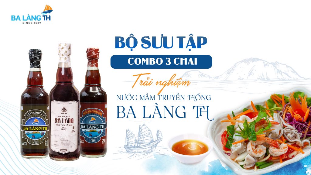 bộ sưu tập 3 chai Ba Làng TH