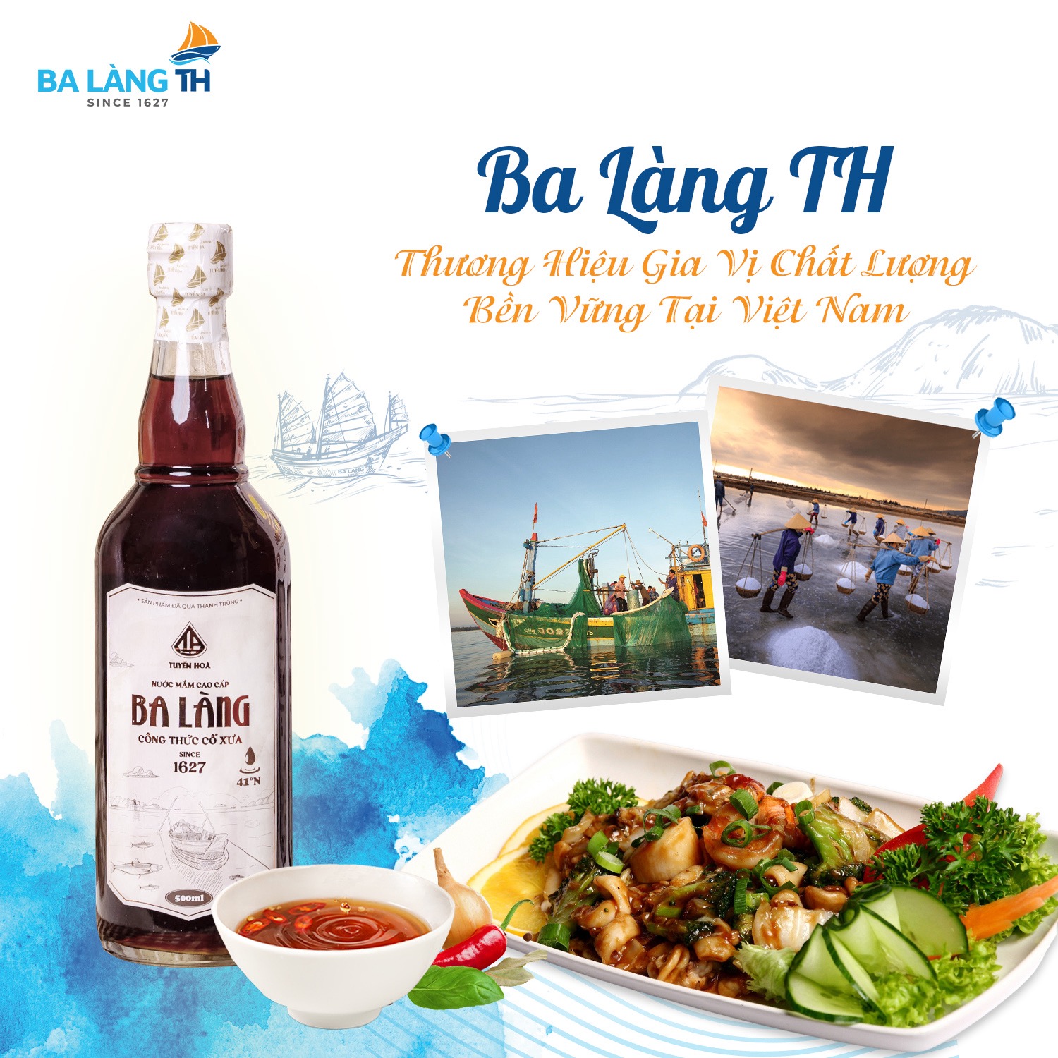 Nước Mắm Truyền Thống Ba Làng TH - Tự Hào Là Thương Hiệu Gia Vị Chất Lượng, Bền Vững Tại Việt Nam