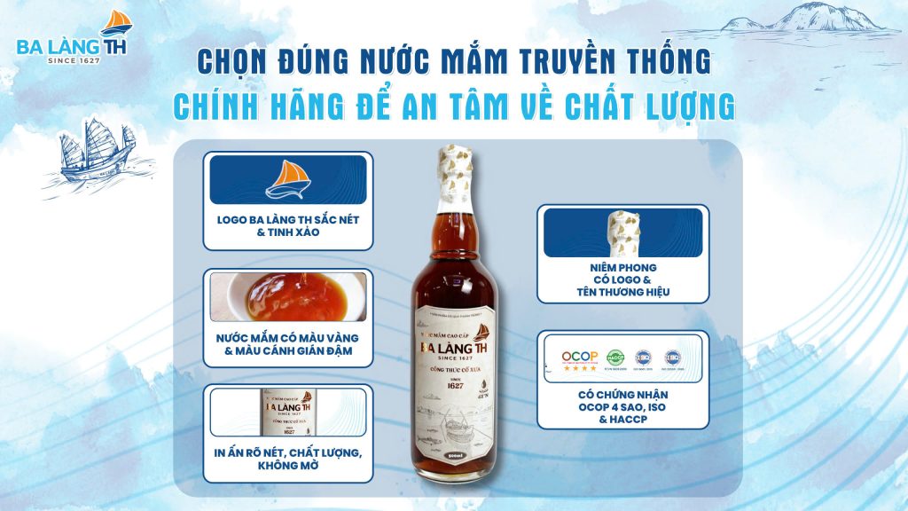 Chọn Đúng Nước Mắm Truyền Thống Ba Làng TH Chính Hãng Để An Tâm Về Chất Lượng