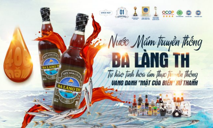 Nước mắm truyền thống Ba Làng TH mang đậm hương vị Thanh Hóa