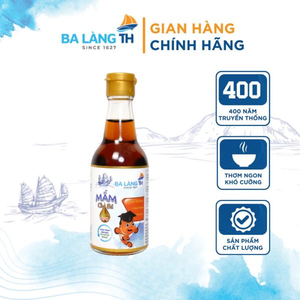 Nước Mắm Cho Bé Từ 06 Tháng Đến 3 Tuổi Ba Làng TH Chai Thủy Tinh 60ml