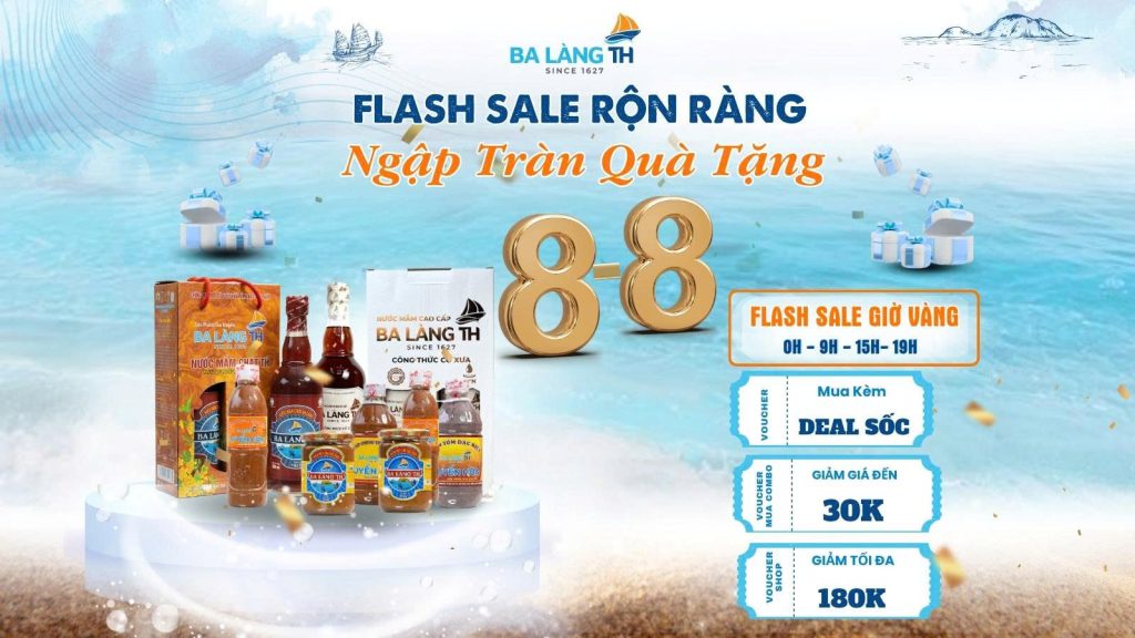 Ba Làng TH (8.8) Flash Sale Rộn Ràng - Ngập Tràn Quà Tặng
