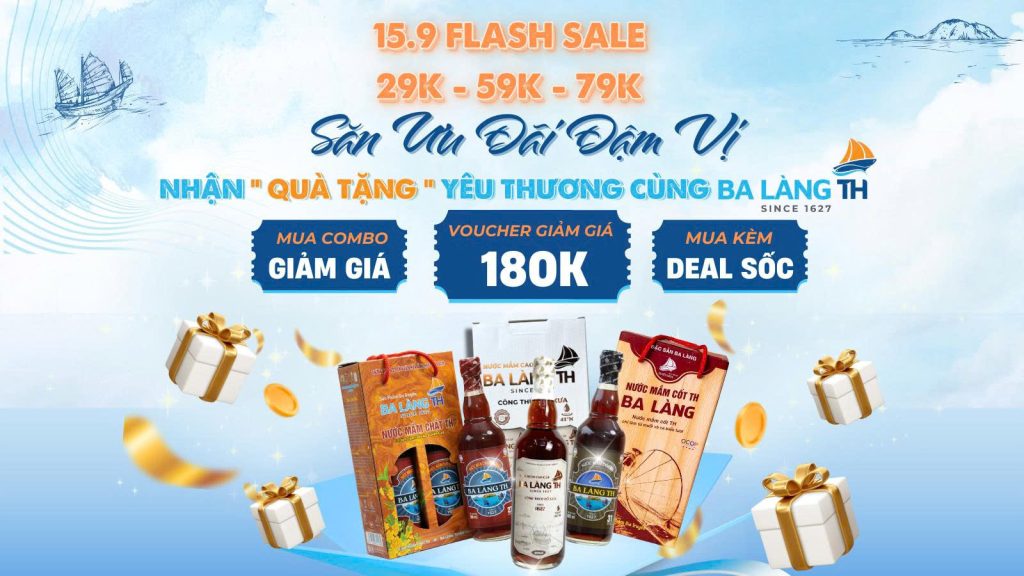 (15.9) Săn Ưu Đãi Đậm Vị - Nhận Quà Tặng Yêu Thương Cùng Ba Làng TH
