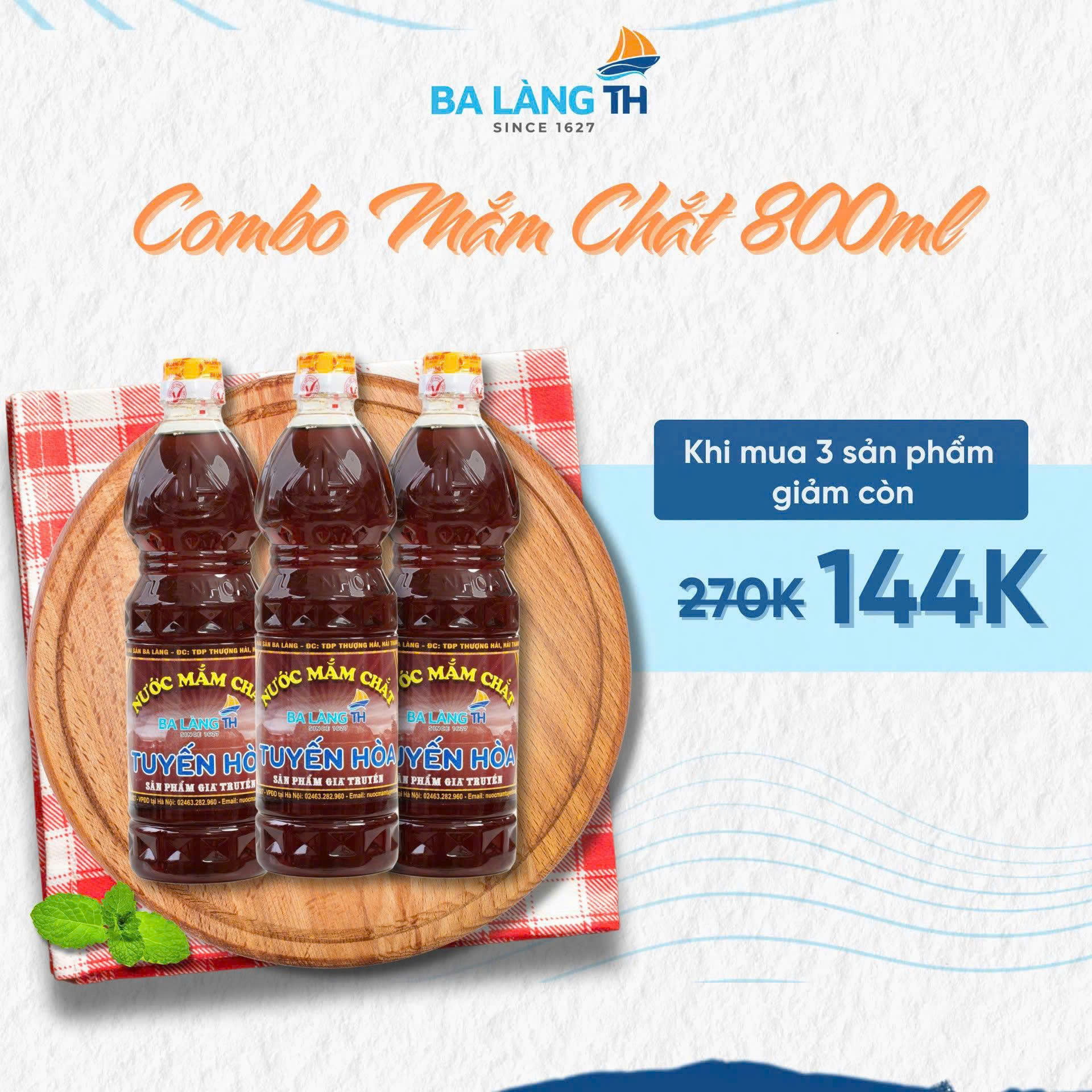 Combo Nước Mắm Chắt 800ml