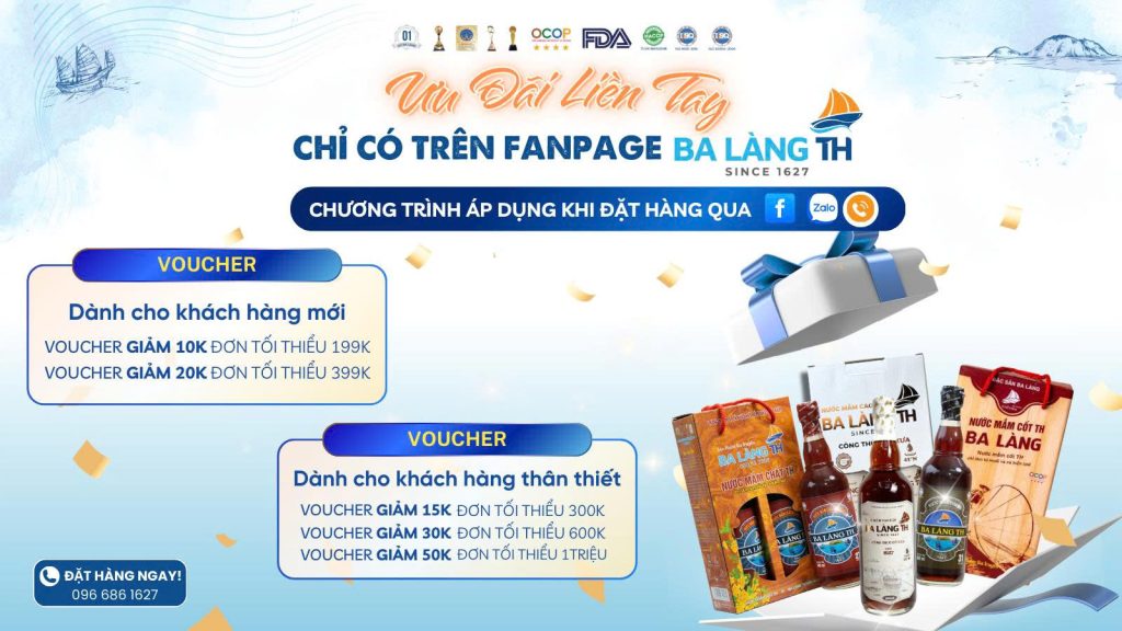 ƯU ĐÃI LIỀN TAY – CHỈ CÓ TRÊN FANPAGE BA LÀNG TH