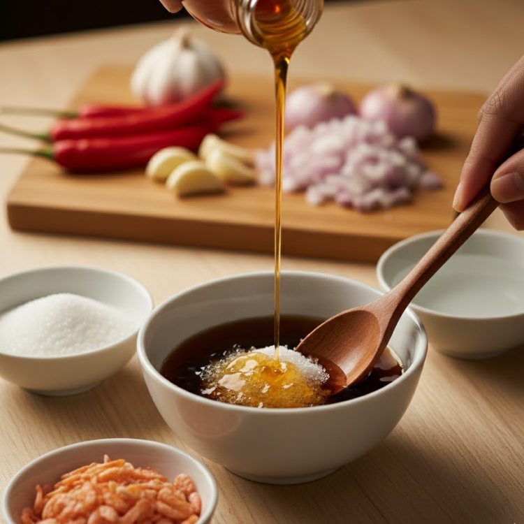 Bước 2 – Pha nước mắm kho quẹt