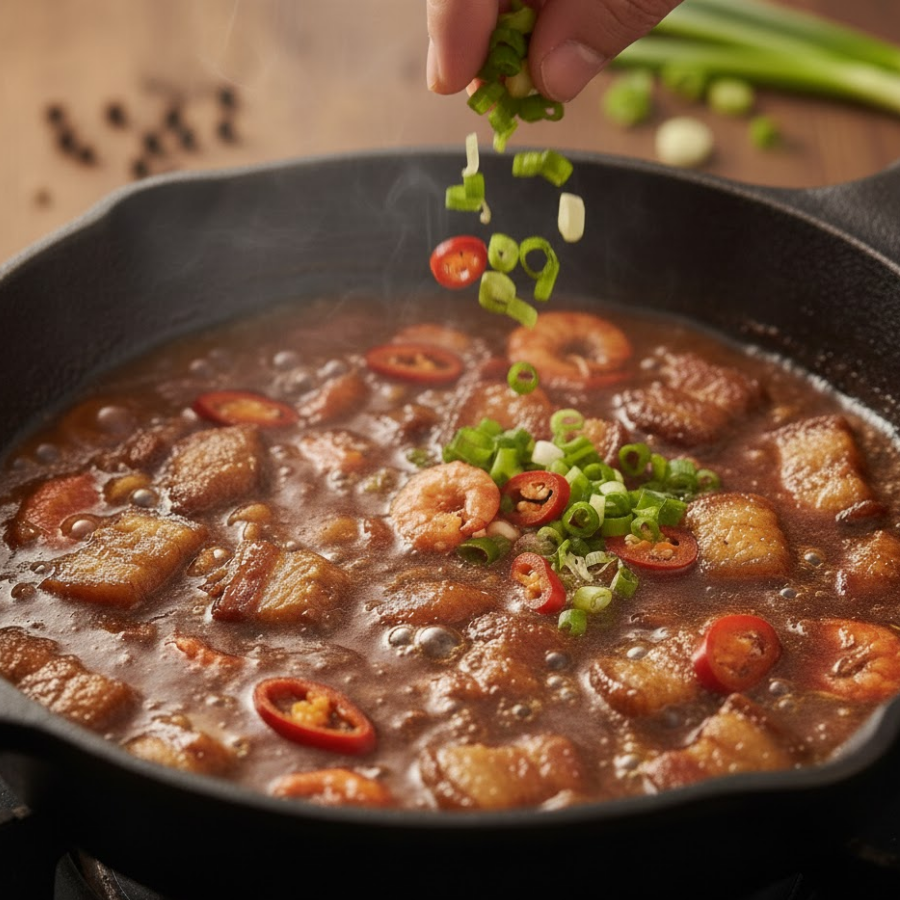 Bước 4 – Nấu kho quẹt