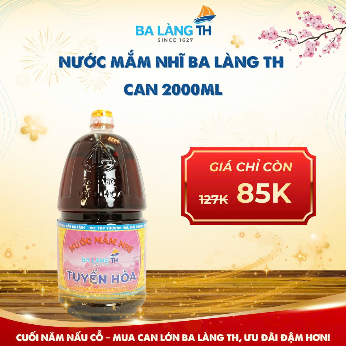 Nước mắm nhĩ Ba Làng TH Can 2000ml