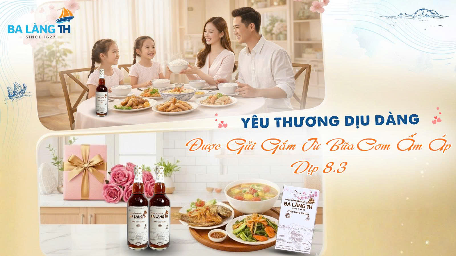 YÊU THƯƠNG DỊU DÀNG ĐƯỢC GỬI GẮM TỪ BỮA CƠM ẤM ÁP DỊP 8/3
