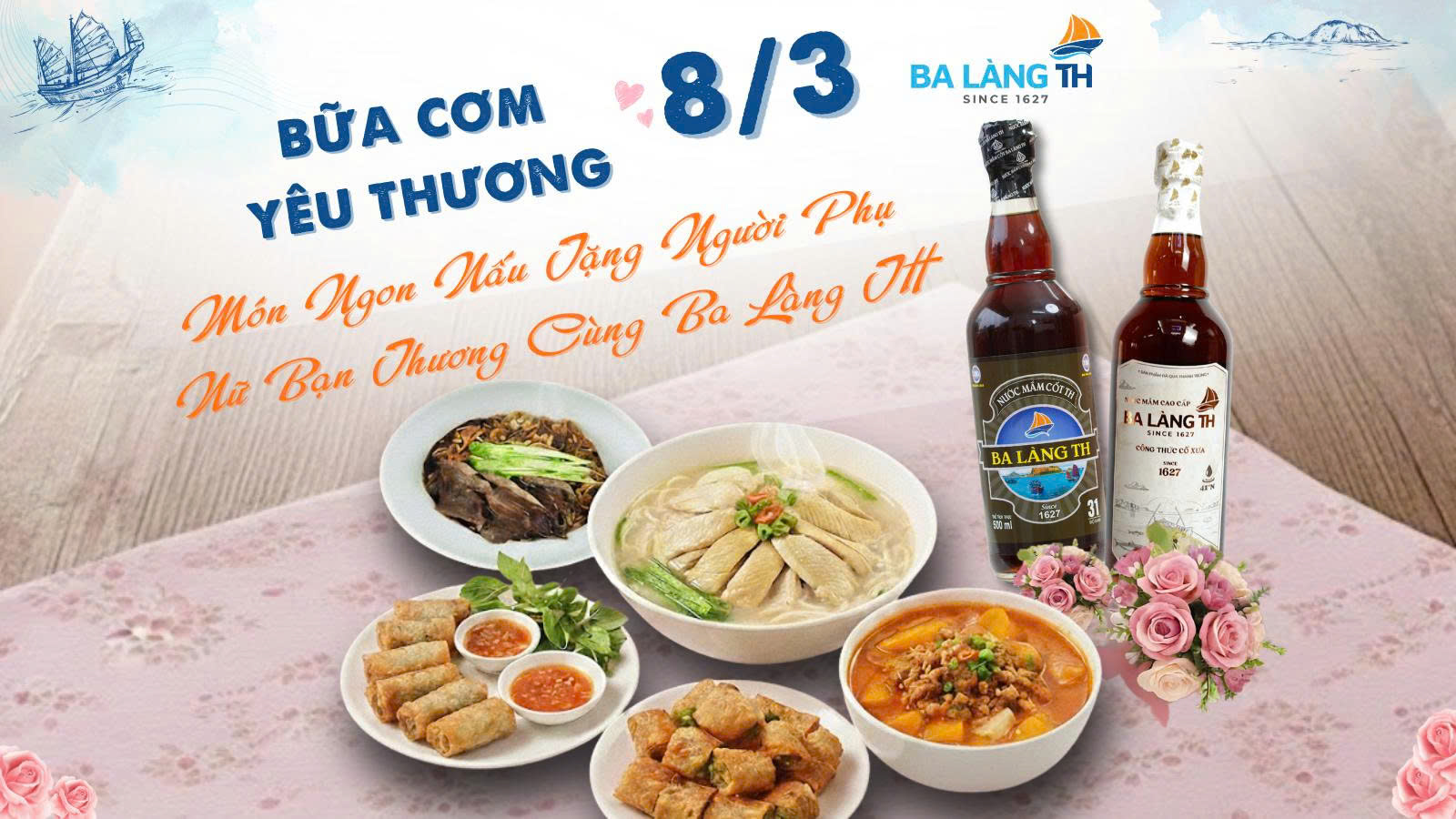 BỮA CƠM YÊU THƯƠNG 8/3 – MÓN NGON NẤU TẶNG NGƯỜI PHỤ NỮ BẠN THƯƠNG CÙNG BA LÀNG TH