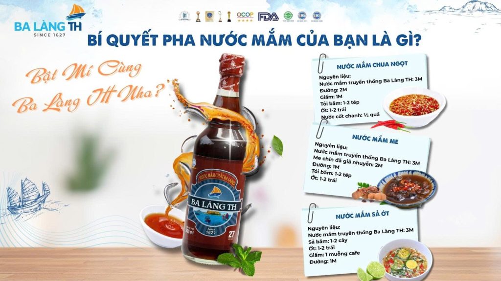 BÍ QUYẾT PHA NƯỚC MẮM CỦA BẠN LÀ GÌ, BẬT MÍ CÙNG BA LÀNG TH NHA?