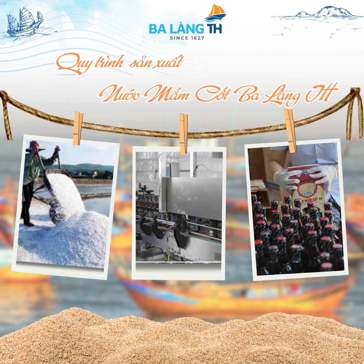 Quy Trình Sản Xuất Nước Mắm Cốt Ba Làng TH