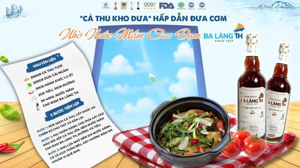 CÁ THU KHO DƯA – HẤP DẪN ĐẬM VỊ NHỜ NƯỚC MẮM CAO ĐẠM BA LÀNG TH