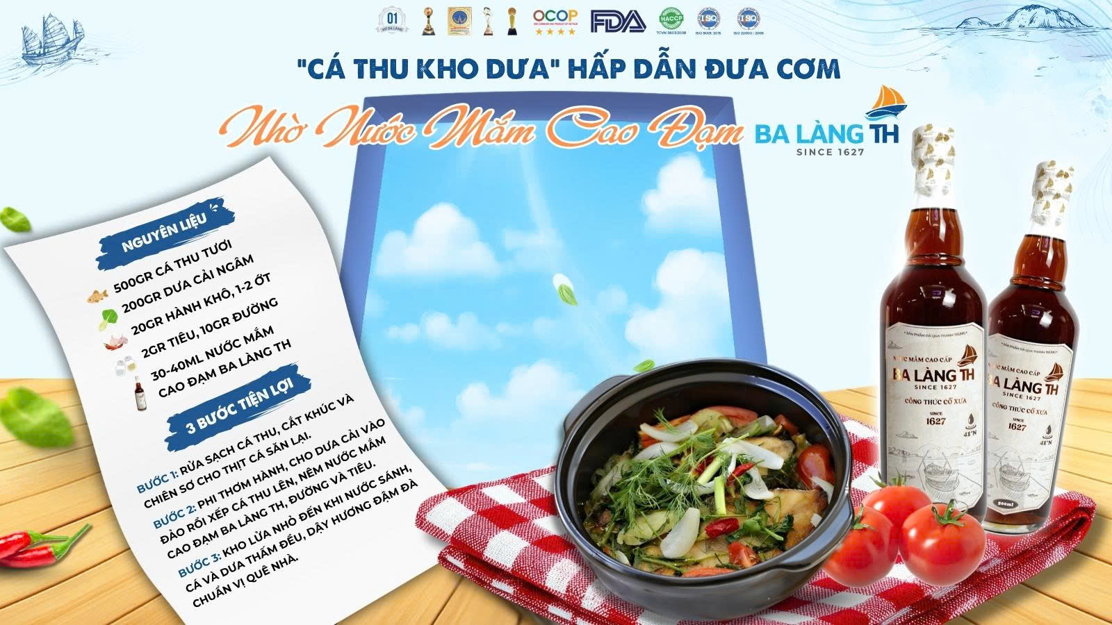 CÁ THU KHO DƯA – HẤP DẪN ĐẬM VỊ NHỜ NƯỚC MẮM CAO ĐẠM BA LÀNG TH