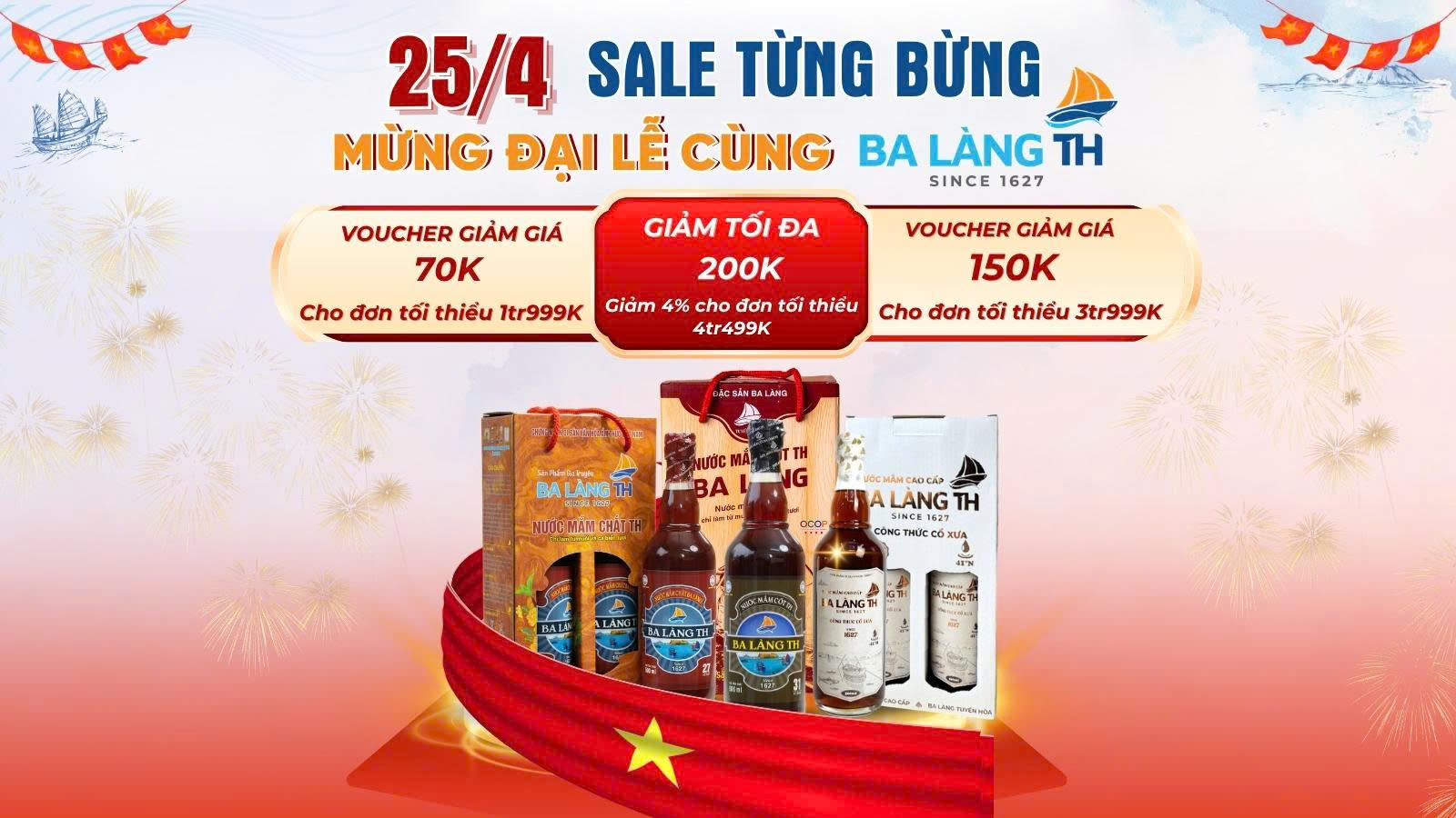 (25.4) SALE TỪNG BỪNG, MỪNG ĐẠI LỄ CÙNG BA LÀNG TH
