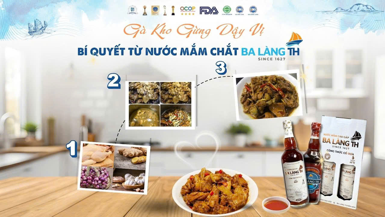 GÀ KHO GỪNG DẬY VỊ - BÍ QUYẾT TỪ NƯỚC MẮM CHẮT BA LÀNG TH