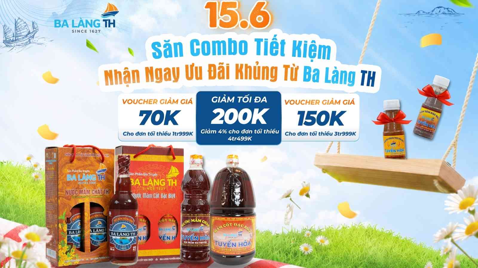 15.6 Săn Combo Tiết Kiệm – Nhận Ngay Ưu Đãi Khủng Từ Ba Làng TH
