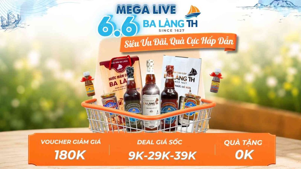 MEGA LIVE 6.6 - SĂN SIÊU ƯU ĐÃI, QUÀ CỰC HẤP DẪN CÙNG BA LÀNG TH