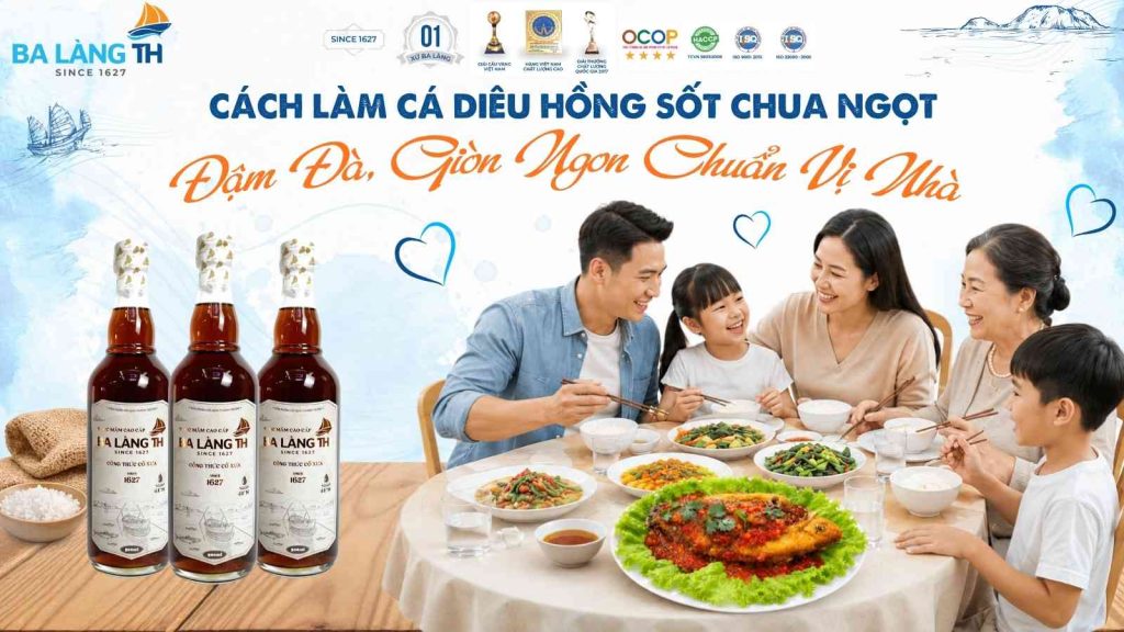 CÁCH LÀM CÁ DIÊU HỒNG SỐT CHUA NGỌT ĐẬM ĐÀ, GIÒN NGON CHUẨN VỊ CƠM NHÀ