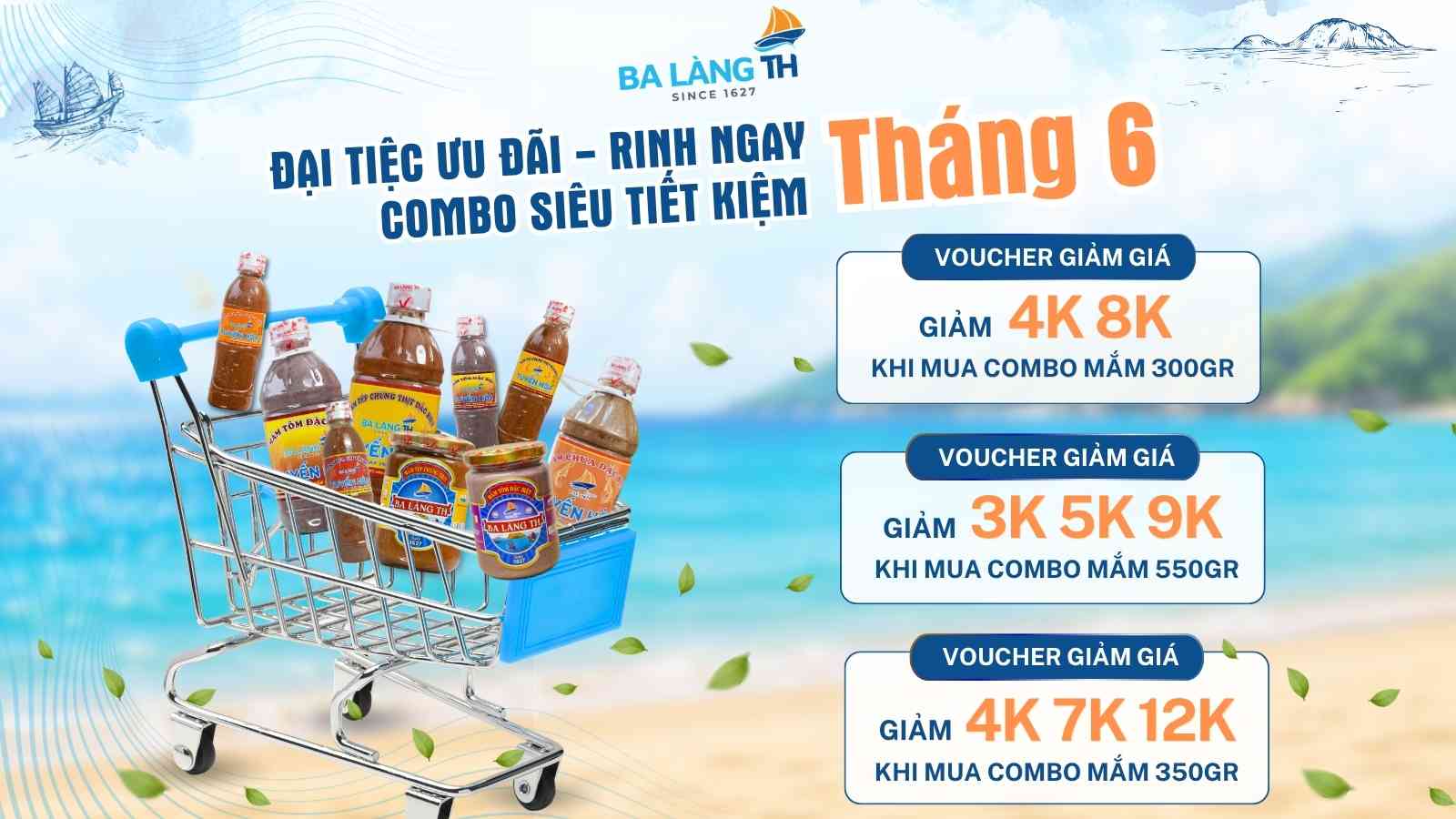 Đại Tiệc Ưu Đãi Tháng 6 – Rinh Ngay Combo Siêu Tiết Kiệm Cùng Ba Làng TH