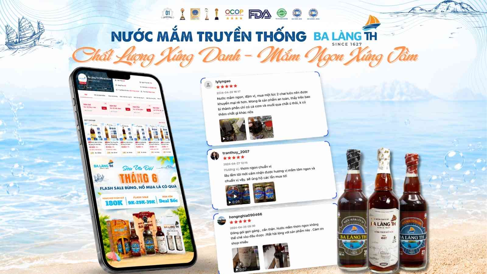 NƯỚC MẮM TRUYỀN THỐNG BA LÀNG TH – CHẤT LƯỢNG XỨNG DANH, MẮM NGON XỨNG TẦM