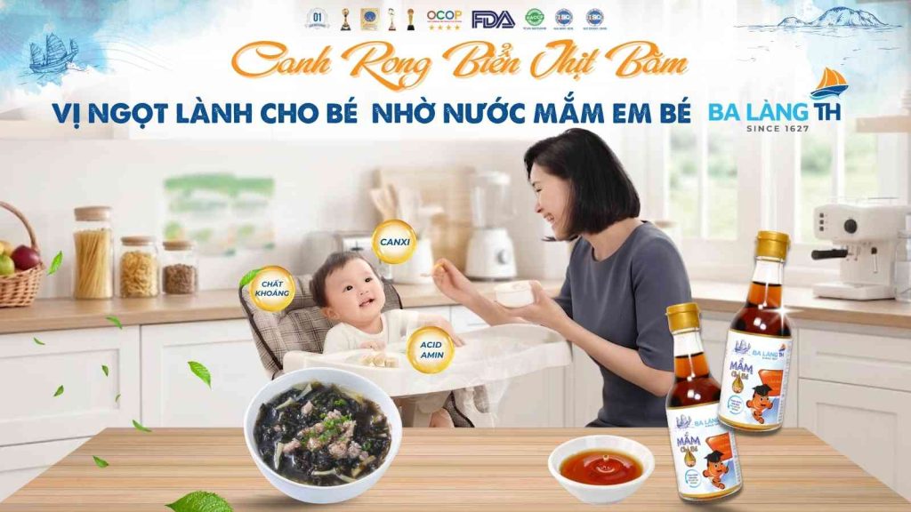 CANH RONG BIỂN THỊT BẰM - VỊ NGỌT LÀNH CHO BÉ NHỜ NƯỚC MẮM EM BÉ BA LÀNG TH
