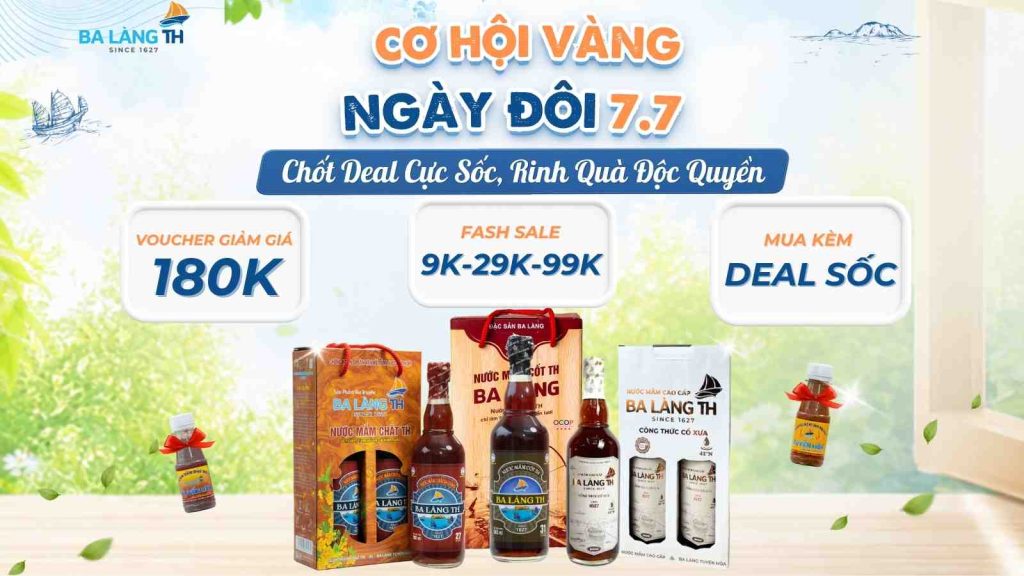 Cơ Hội Vàng Ngày Đôi 7.7- Chốt Deal Cực Sốc, Rinh Quà Độc Quyền Từ Ba Làng TH