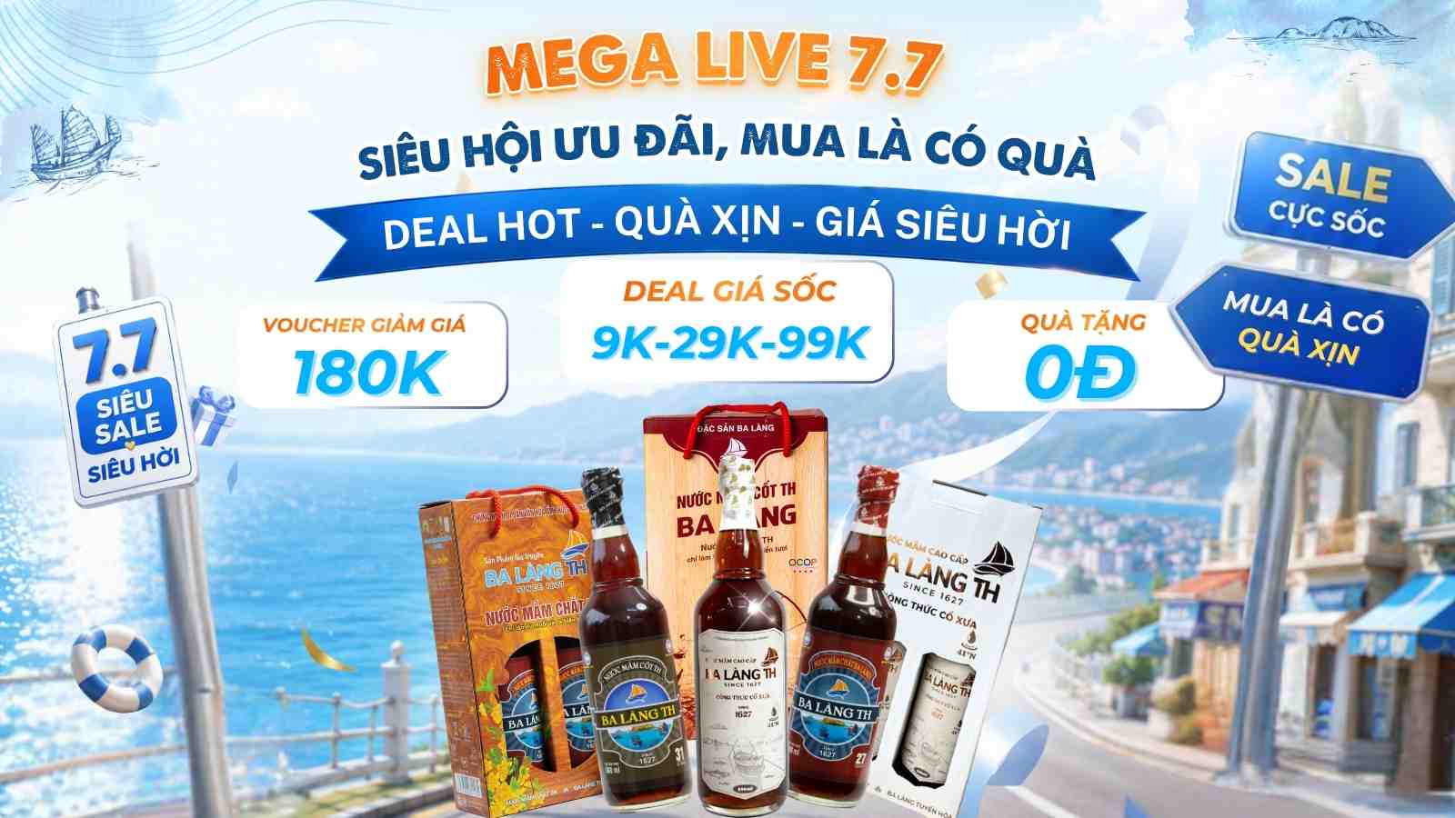 Mega Live 7.7 - Siêu Hội Ưu Đãi, Mua Là Có Quà