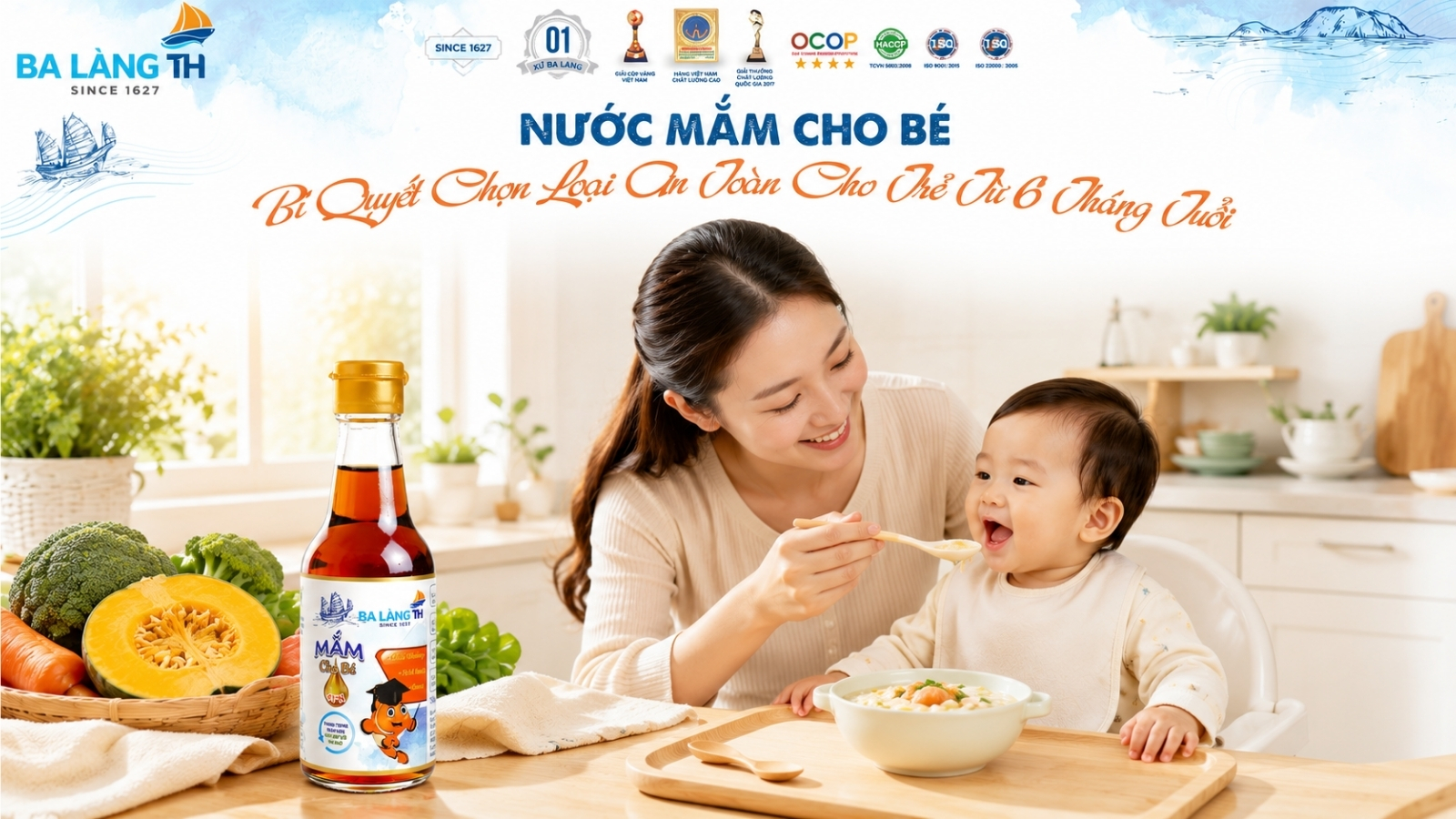 NƯỚC MẮM CHO BÉ - BÍ QUYẾT CHỌN LOẠI AN TOÀN CHO TRẺ TỪ 6 THÁNG TUỔI