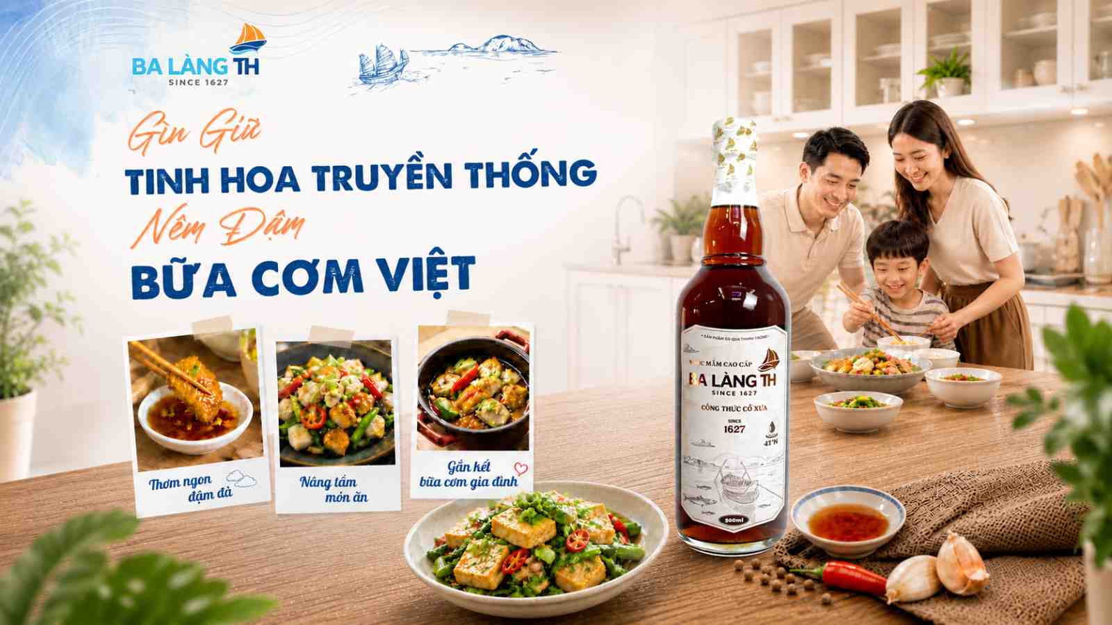 Nước Mắm Truyền Thống Ba Làng TH – Gìn Giữ Tinh Hoa Truyền Thống, Nêm Đậm Bữa Cơm Việt