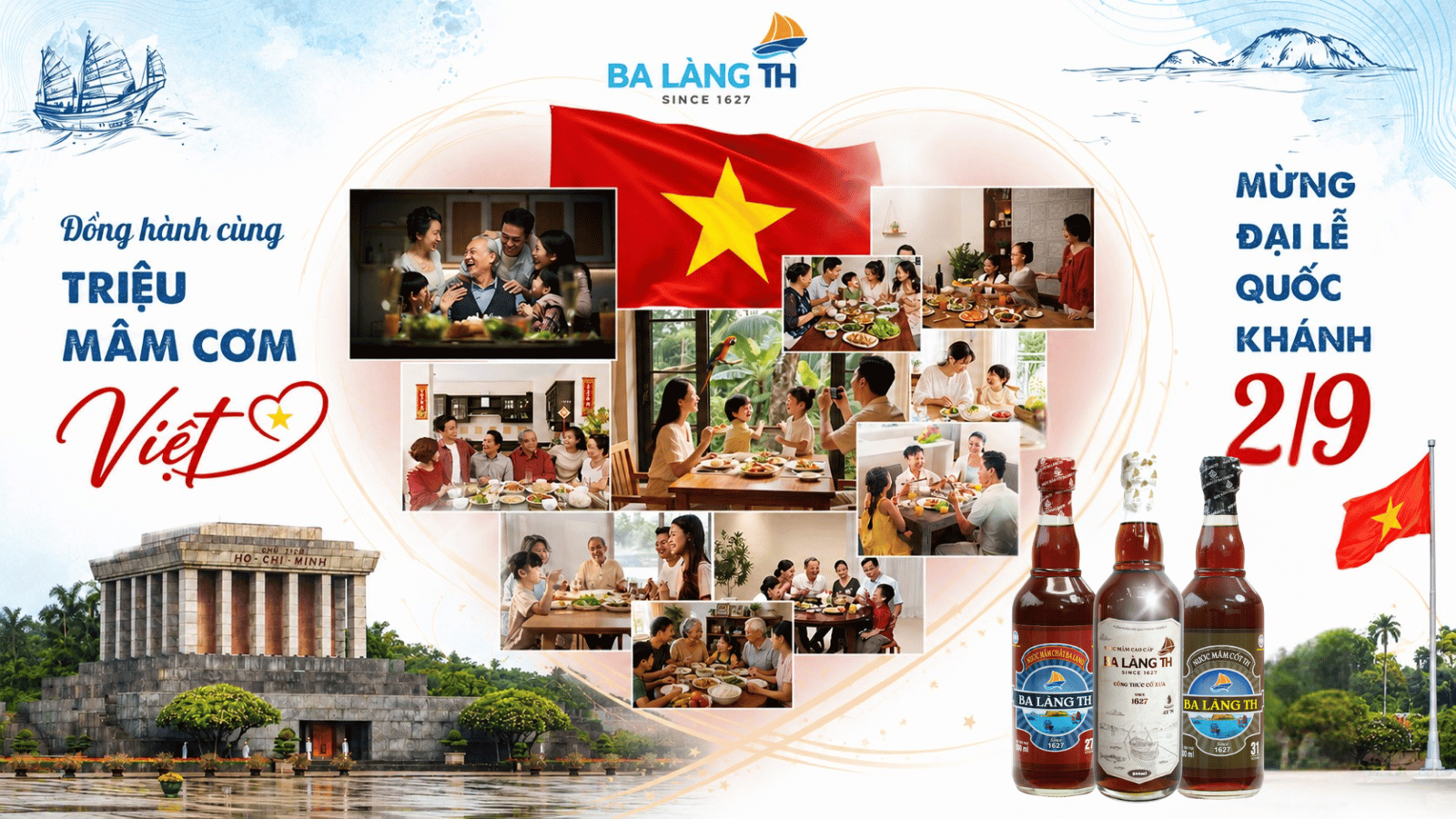 Ba Làng TH – Đồng Hành Cùng Triệu Mâm Cơm Việt Mừng Đại Lễ Quốc Khánh 2/9