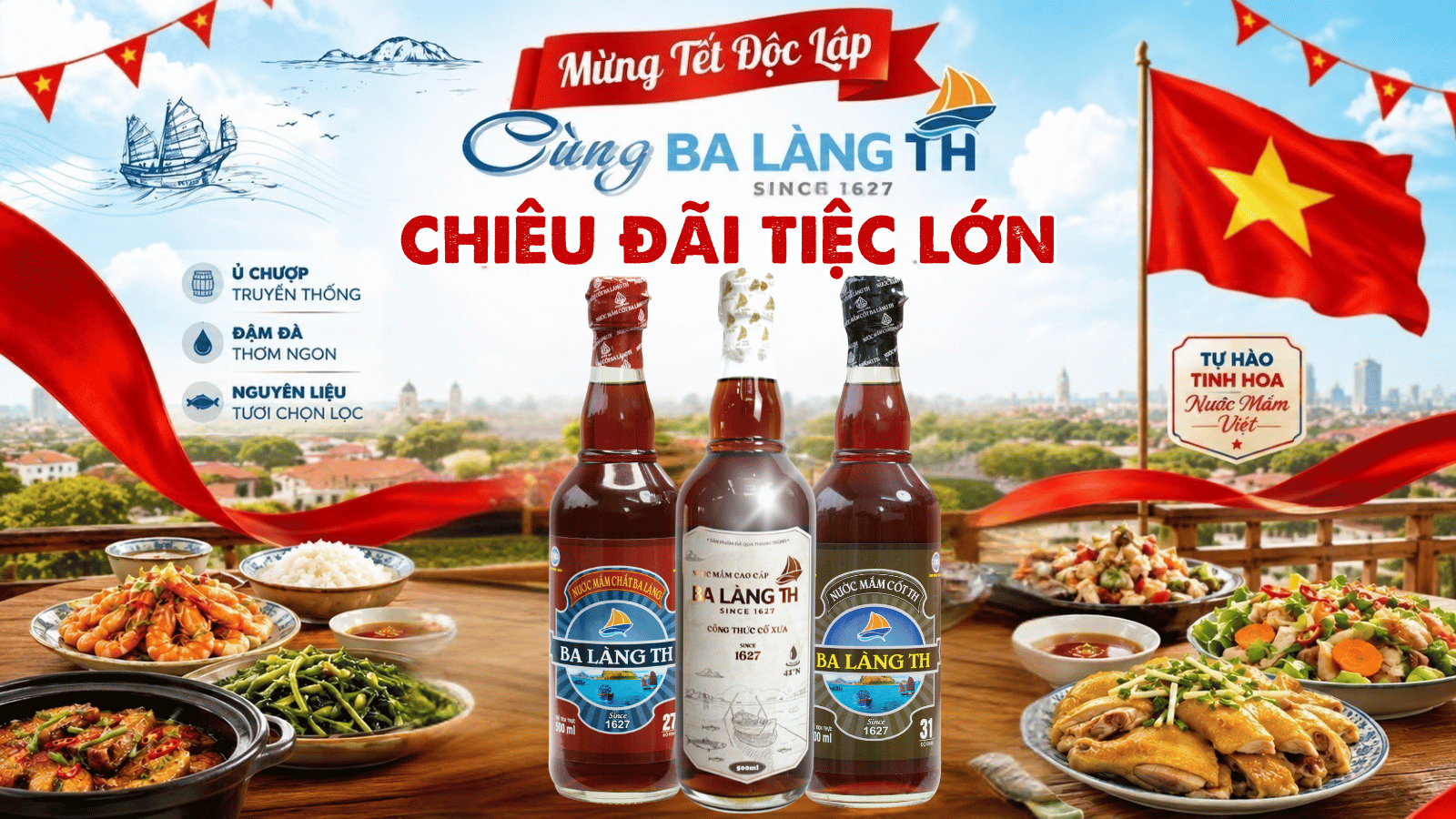 Mừng Tết Độc Lập - Cùng Ba Làng TH Chiêu Đãi Tiệc Lớn
