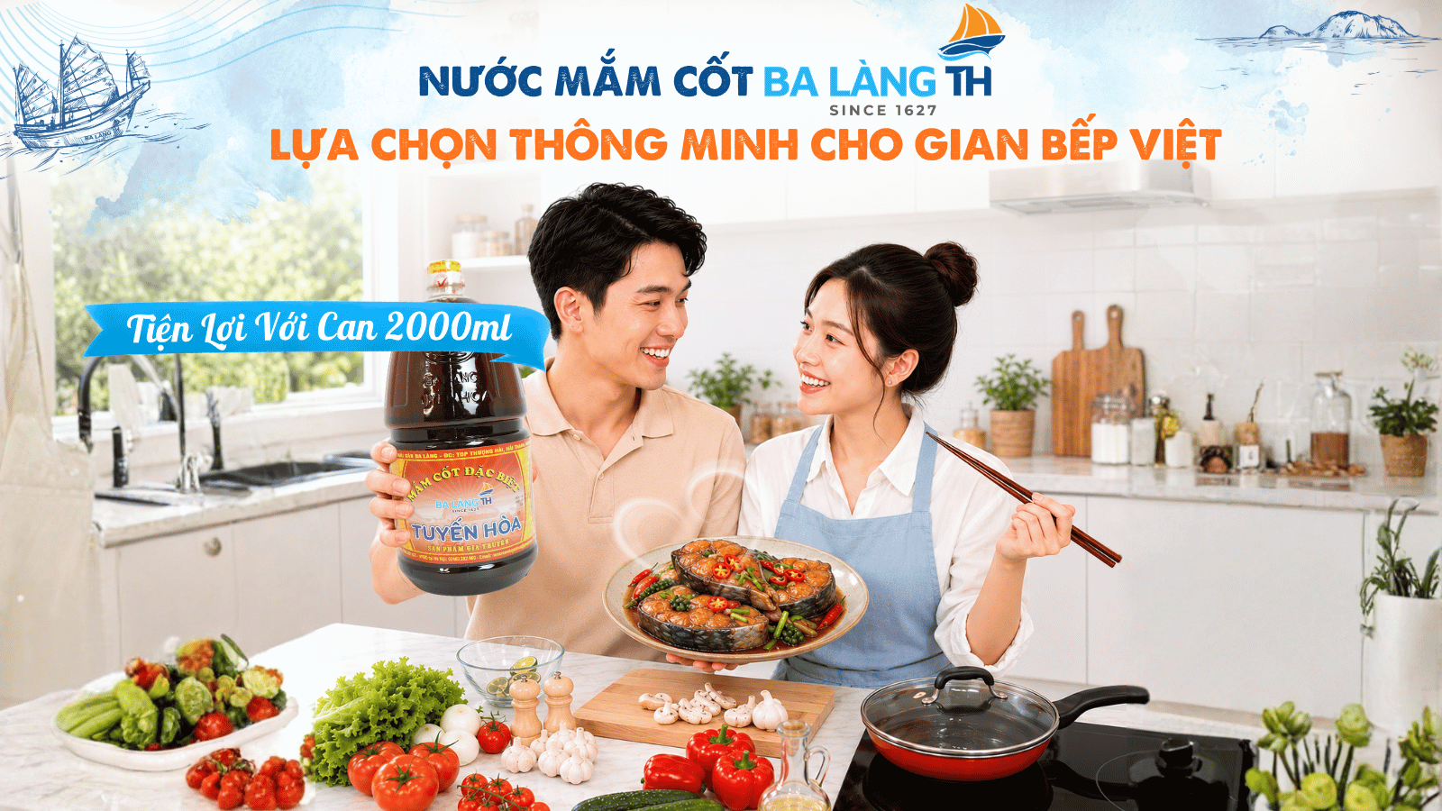 Nước Mắm Cốt Ba Làng TH – Tiện Lợi Hơn Với Can 2000ml, Lựa Chọn Thông Minh Cho Gian Bếp