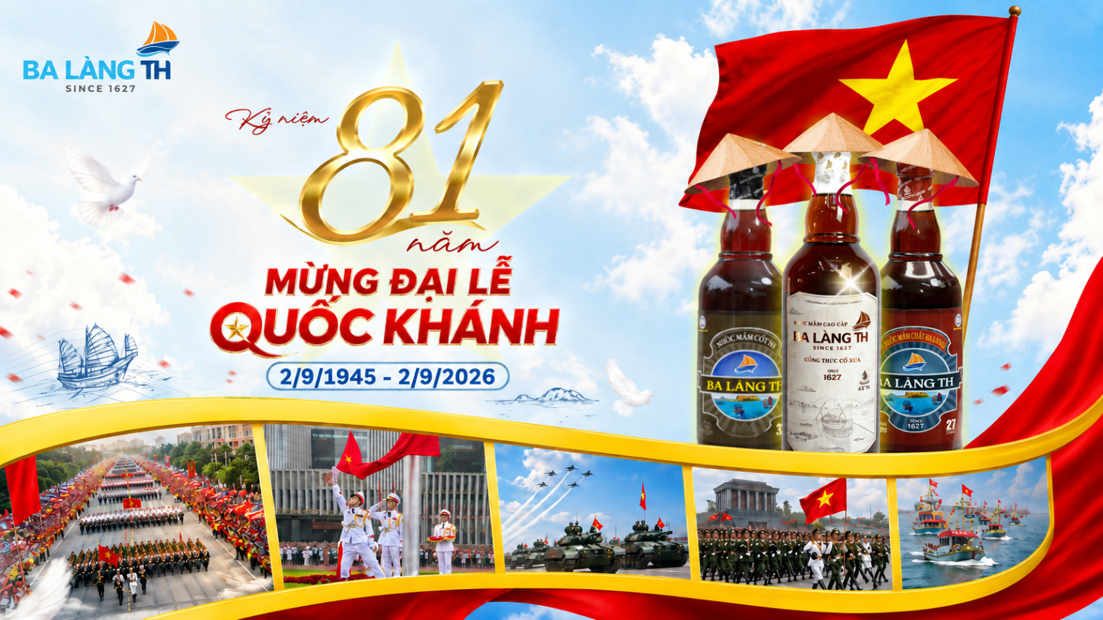 Nước Mắm Truyền Thống Ba Làng TH - Mừng Đại Lễ Quốc Khánh