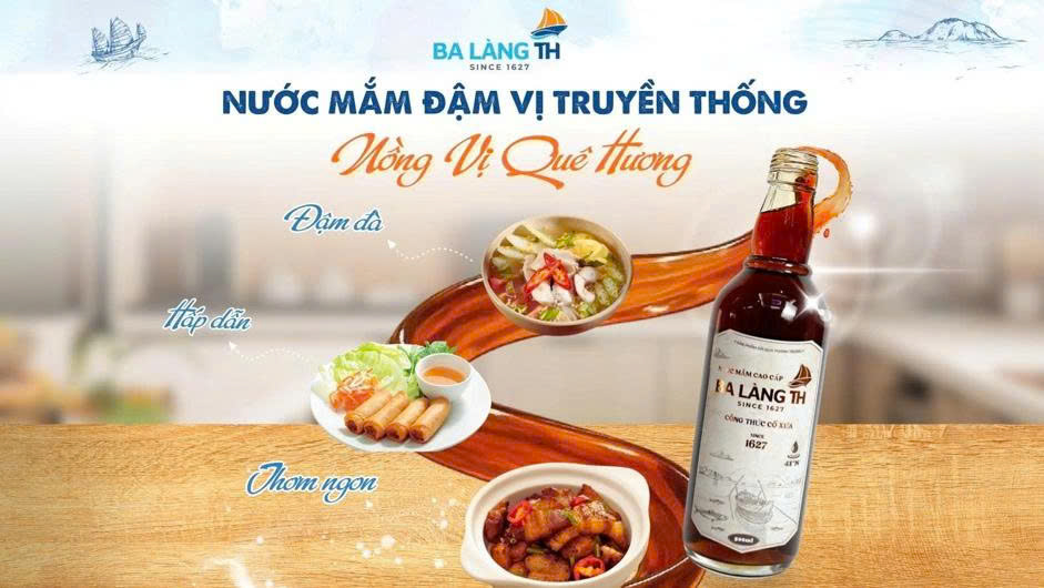 Nước mắm truyền thống Ba Làng TH nâng tầm hương vị