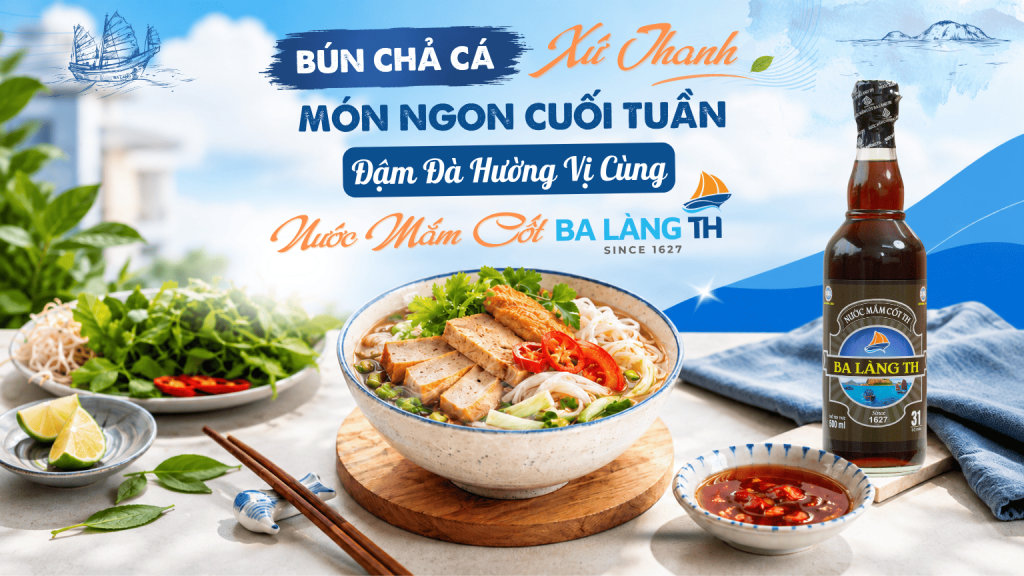 BÚN CHẢ CÁ XỨ THANH – MÓN NGON CUỐI TUẦN ĐẬM ĐÀ HƯƠNG VỊ CÙNG NƯỚC MẮM CỐT BA LÀNG TH
