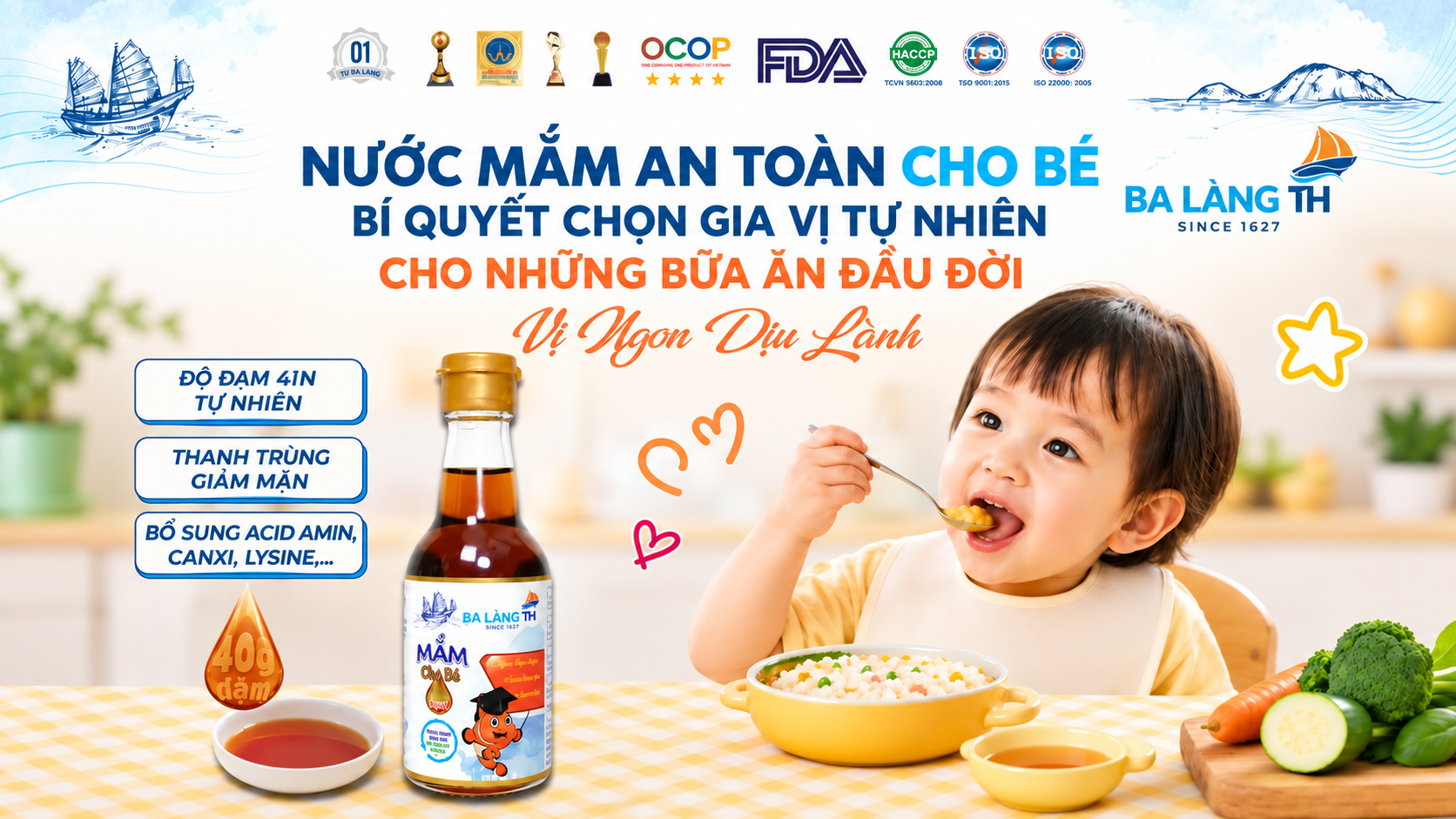 NƯỚC MẮM AN TOÀN CHO BÉ – BÍ QUYẾT CHỌN GIA VỊ TỰ NHIÊN CHO NHỮNG BỮA ĂN ĐẦU ĐỜI