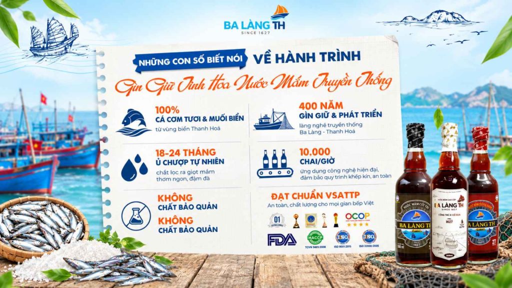 NHỮNG CON SỐ BIẾT NÓI VỀ HÀNH TRÌNH GÌN GIỮ TINH HOA NƯỚC MẮM TRUYỀN THỐNG