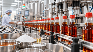 Nước mắm công nghiệp thường được dùng để chỉ các sản phẩm nước mắm hoặc nước chấm được sản xuất theo quy trình công nghiệp