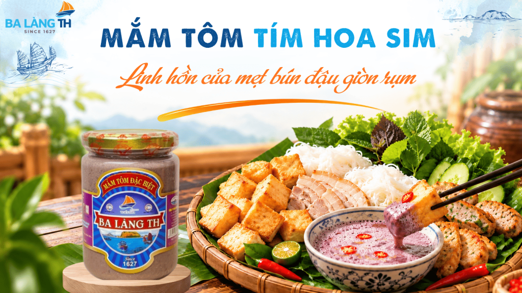 MẮM TÔM TÍM HOA SIM – BÍ QUYẾT ĐÁNH BÔNG BÁT CHẤM TRỌN VỊ BÚN ĐẬU CUỐI TUẦN