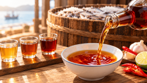 Nước mắm chắt có thể được nhận biết thông qua một số đặc điểm cảm quan như màu sắc, hương thơm và vị