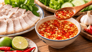 Nước mắm tỏi ớt chua ngọt là một trong những loại nước chấm phổ biến nhất trong bữa cơm Việt
